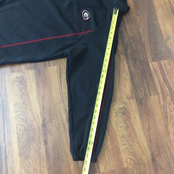 Campus Specialties MN Sz/M Black 3/4 Zip Pull Over with Georgia Logo - Picture 4 of 9